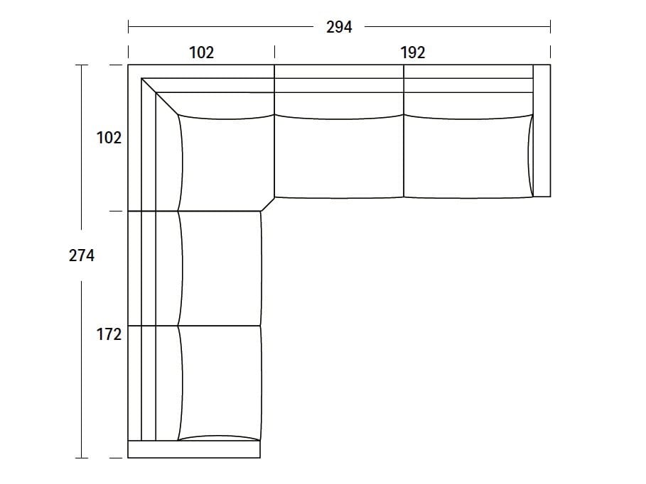 Угловой диван из ткани Felis Softliving ARCH-00057098 - Вид №8