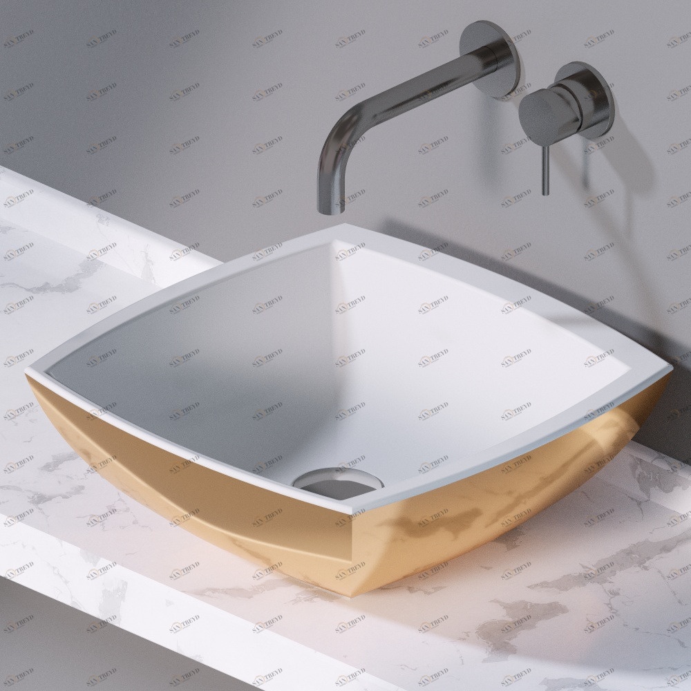 L246250 Накладная раковина на столешницу  квадратная A. e T. Italia SPOT AeT ITALIA