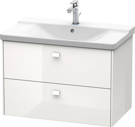 BR412104949 Тумбочка подвесная Brioso #BR4121 820 x 479 мм Графит матовый, декор Duravit - Вид №2