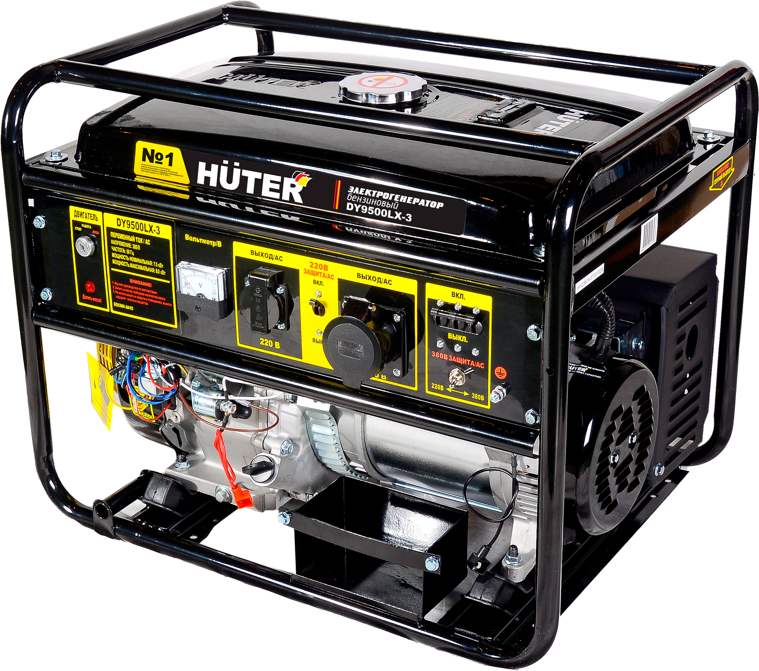 Электрогенератор   бензиновый Huter DY9500LX-3 1263984 STDN-0017801 - Вид №1