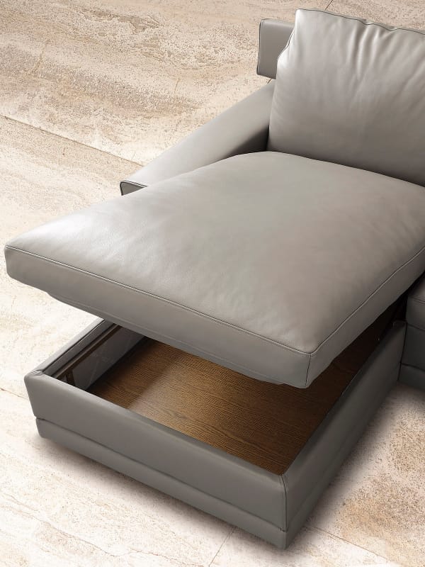 Кожаный раскладной диван-кровать с полуостровом BODEMA All-In ARCH-00131378 - Вид №2