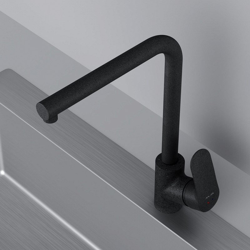 F8005022 смеситель для кухни L-образный излив черный шт. AM.PM Like - Вид №4