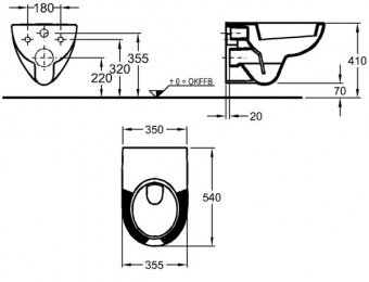 203045000 Подвесной унитаз настенный Белый Keramag  Германия  - Вид №1