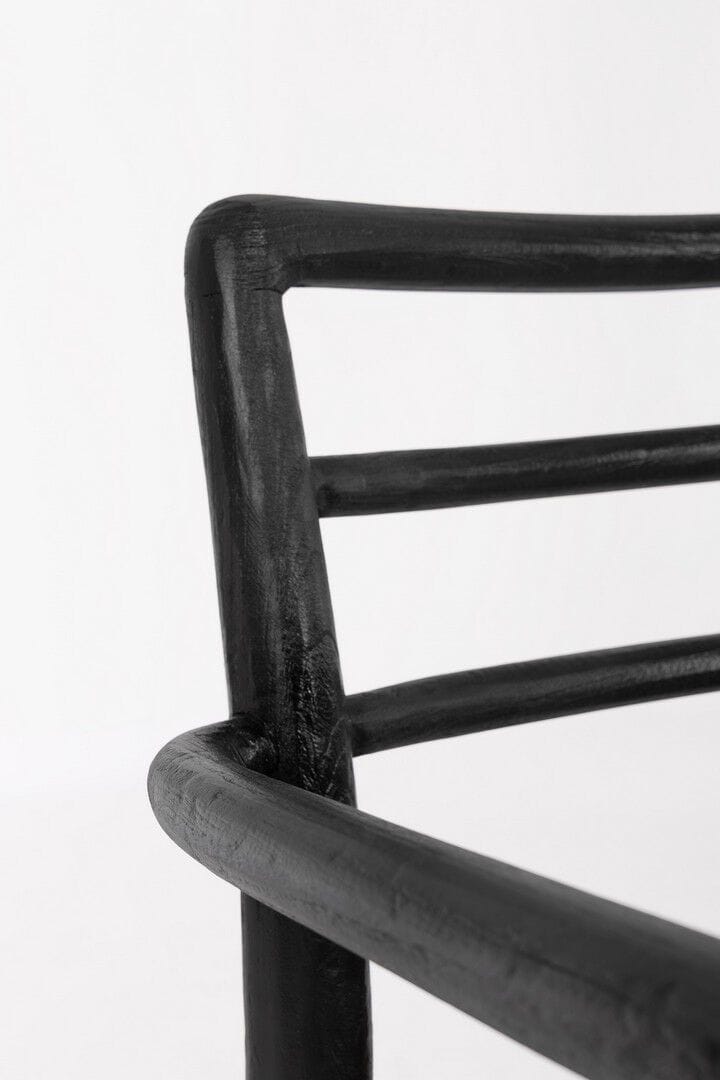 Штабелируемый садовый стул из тикового дерева с сиденьем из синтетического волокна BIZZOTTO LETICIA ARCH-00001024