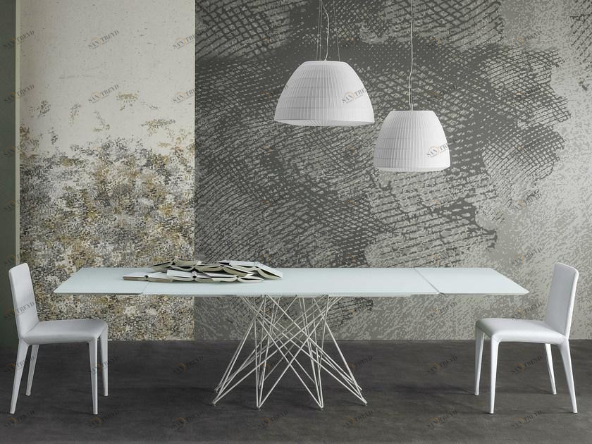 Bonaldo Раздвижной стол из травленого стекла sun-id-1427702