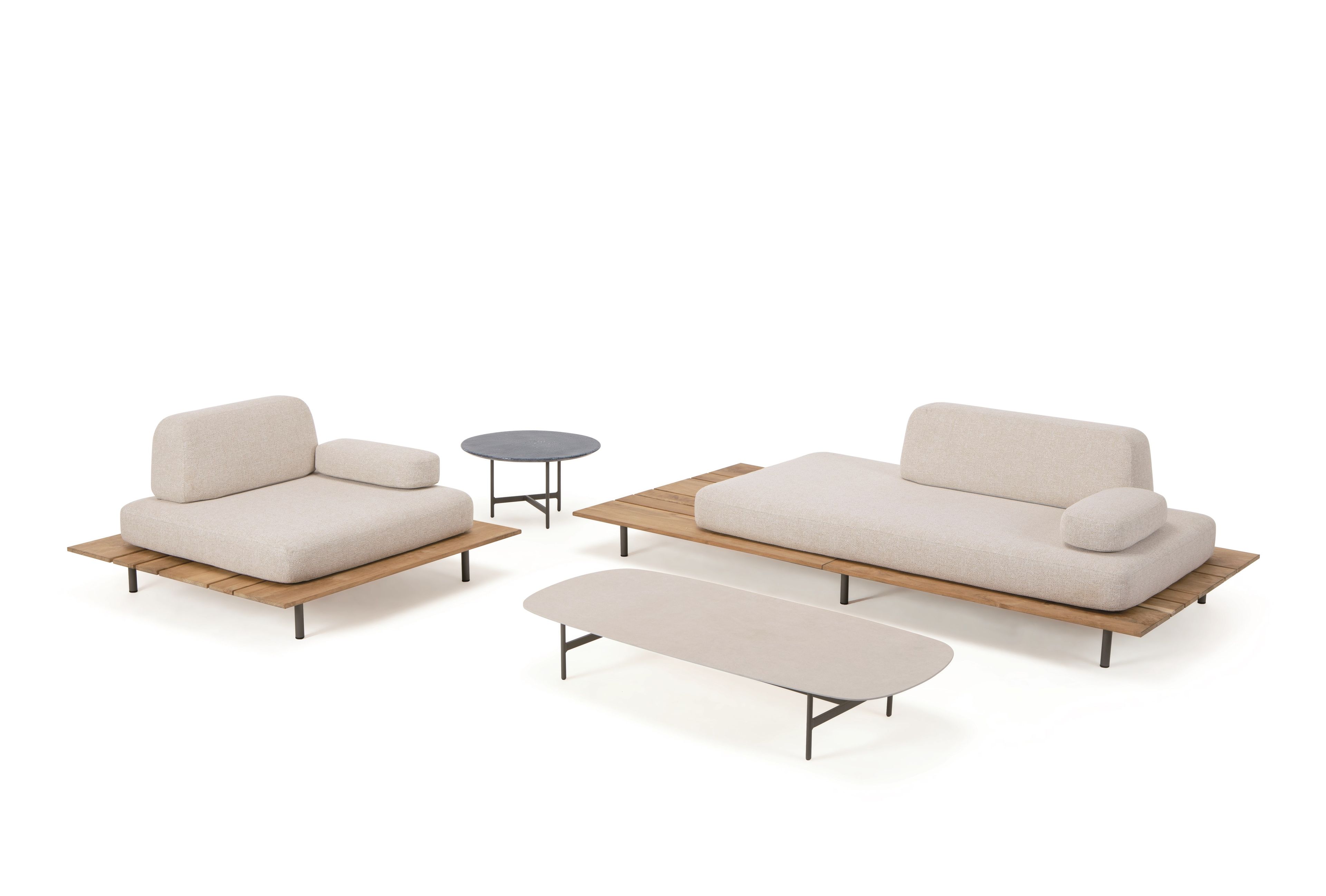 Круглый стол из лавового камня Ethimo Calipso ARCH-00082501 - Вид №2