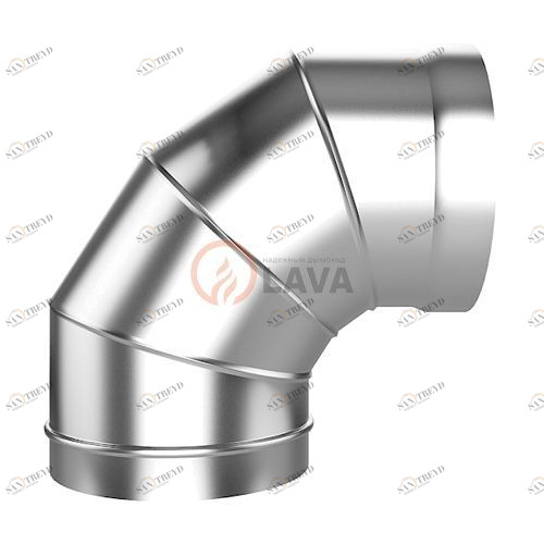 Отвод LAVA 115, угол 90*, нерж. 304 (0,8) 3313