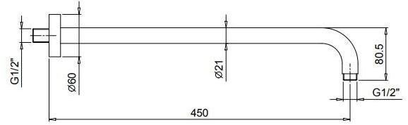 ABOUTWATER Лейка дождевого душа с держателем Af/21 Fantini Rubinetti sun-id-1348484 - Вид №5