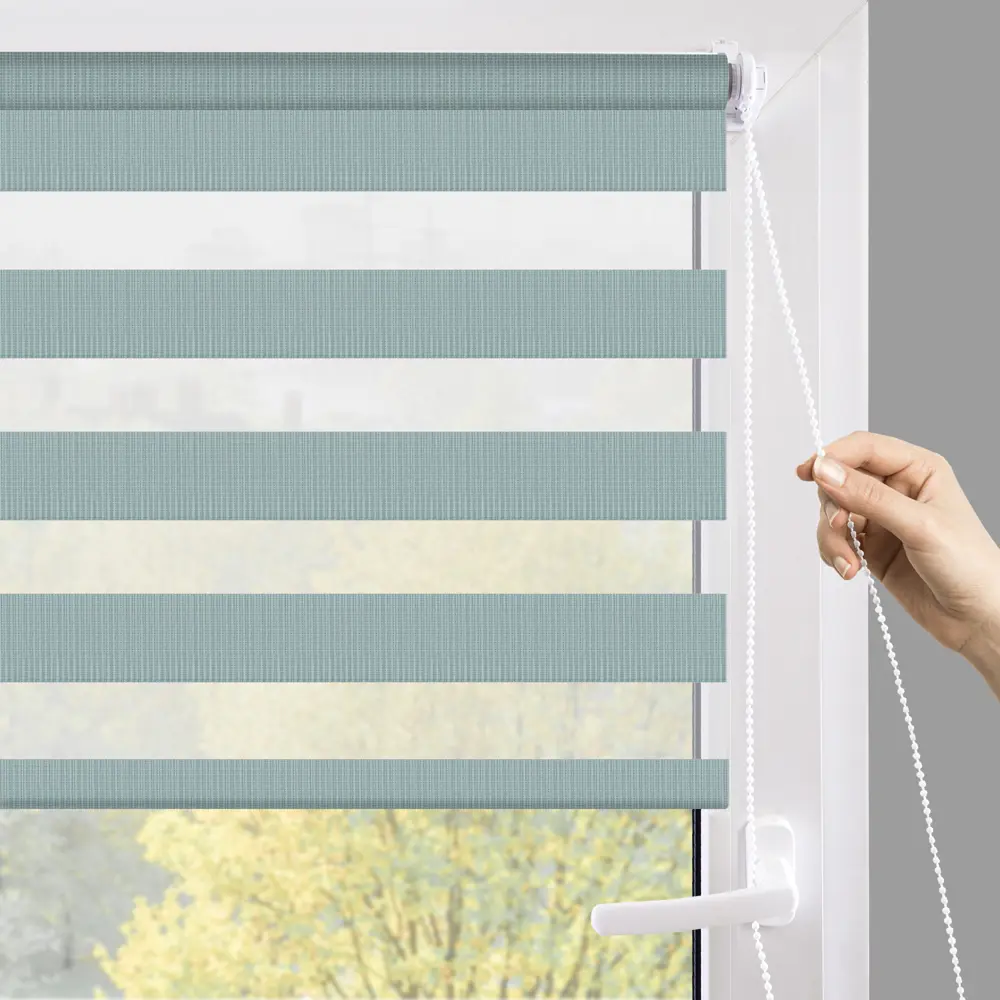 Рулонная штора день-ночь MIAMOZA Петер 55×160 см бирюзовая 89411398 STLM-1567350 - Вид №7