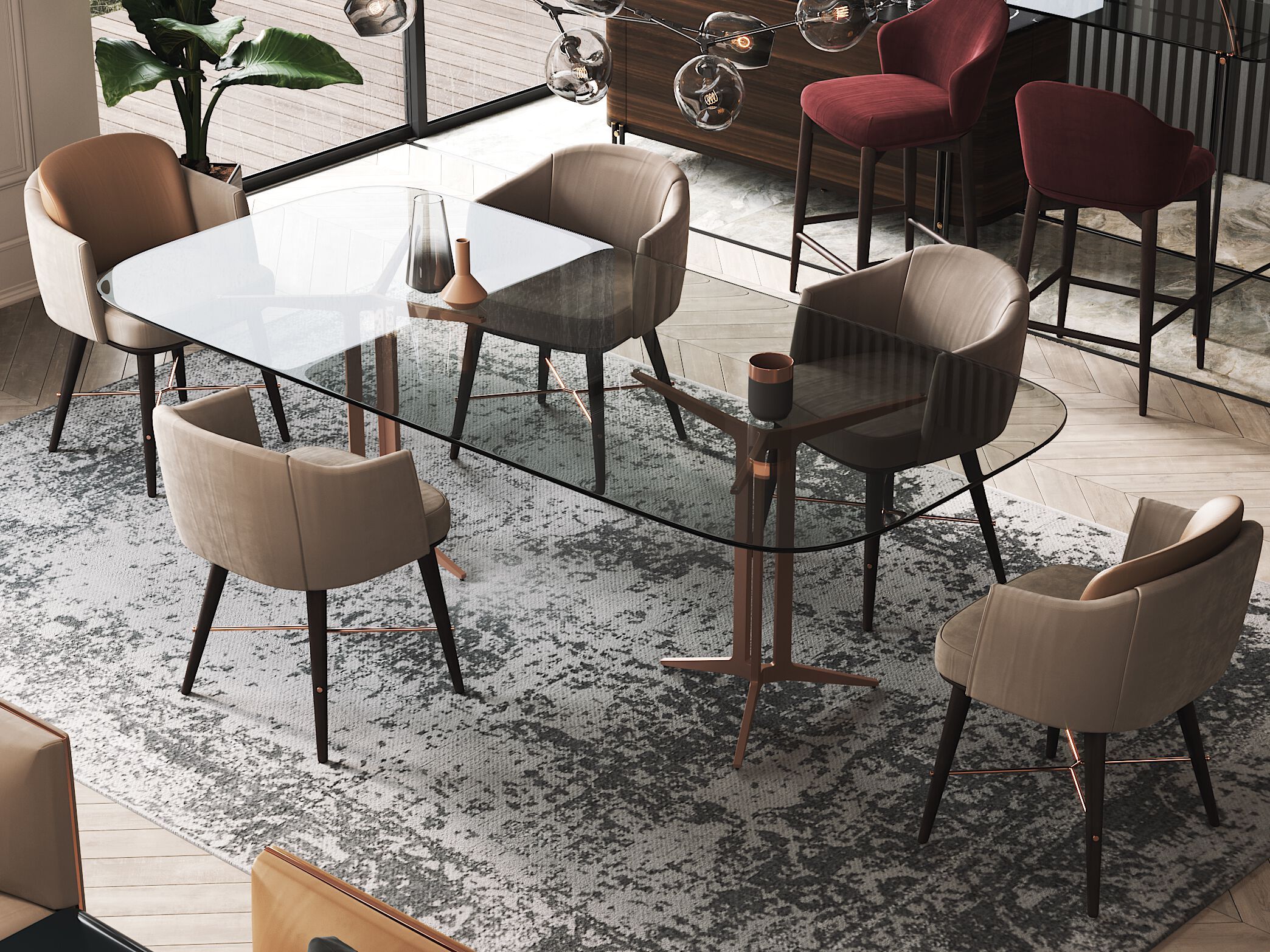 Тканевый стул с подлокотниками PRADDY Natur ARCH-00040668 - Вид №3