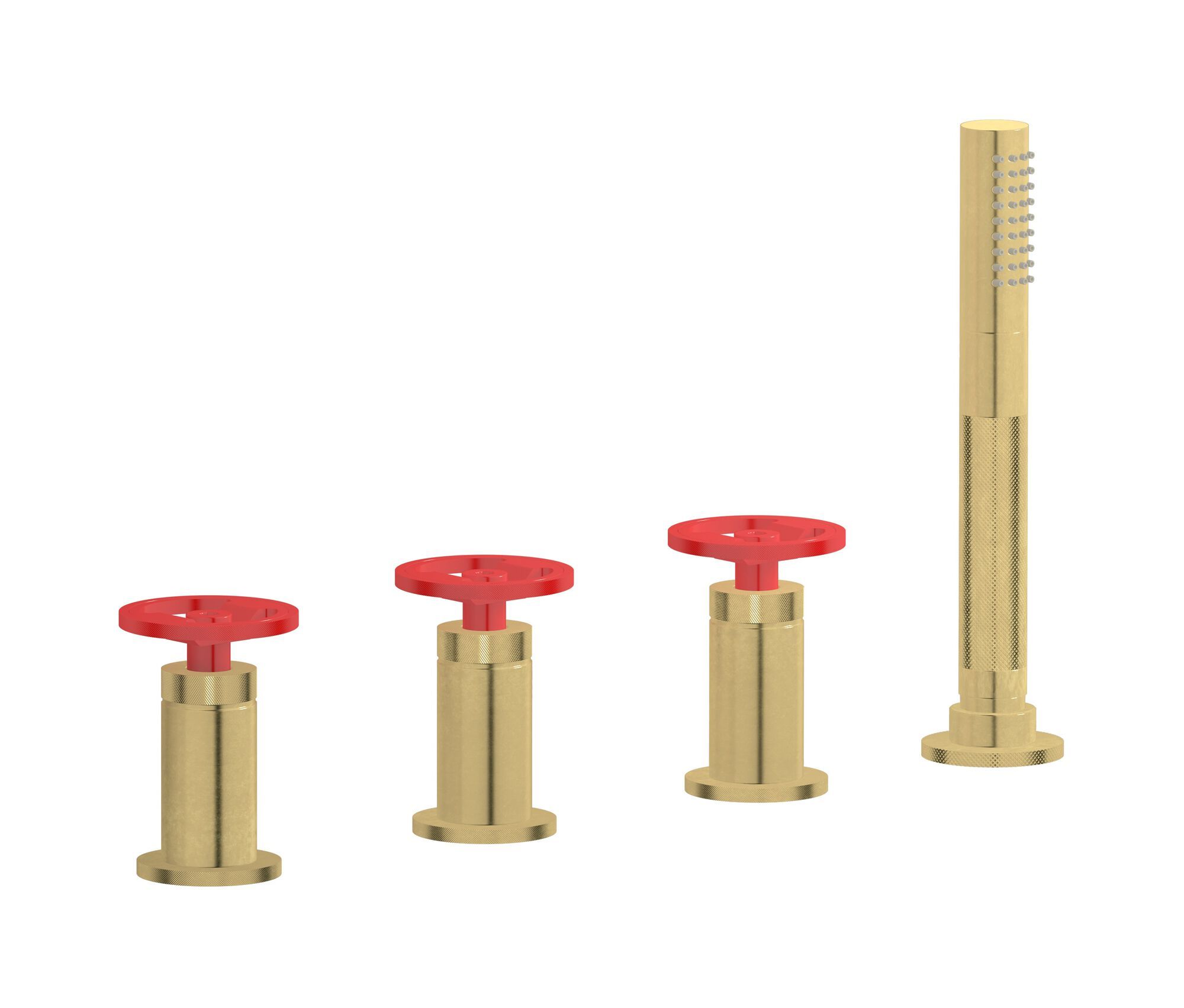 Смеситель для ванны с 4 отверстиями и ручным душем IB Bold ARCH-00153164 - Вид №13