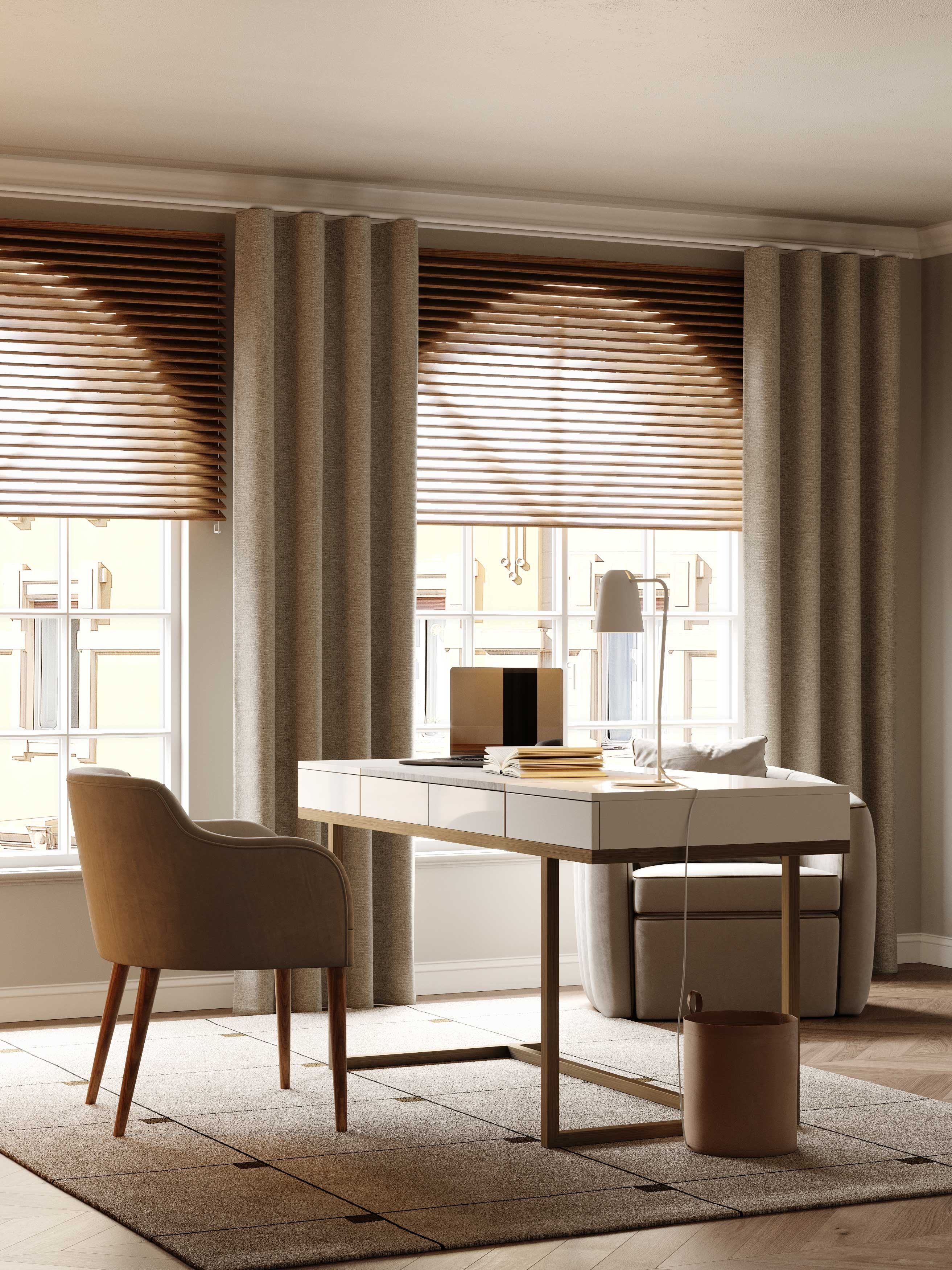 Деревянный шпон письменный стол с ящиками Stylish Club ARCH-00105545 - Вид №7