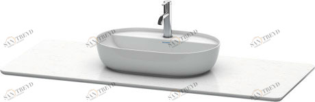 LU946601717 Luv Каменная кварцевая консоль Структура белого кварцевого камня Duravit