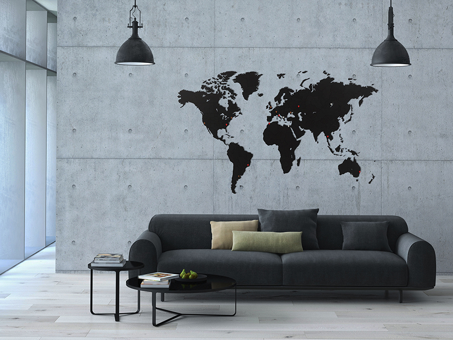 1601-11 new Пазл «карта мира» черная 150х90 см new Mimi  - Вид №3