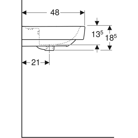501.725.00.1 Накладная раковина Geberit Renova Plan Geberit  - Вид №46