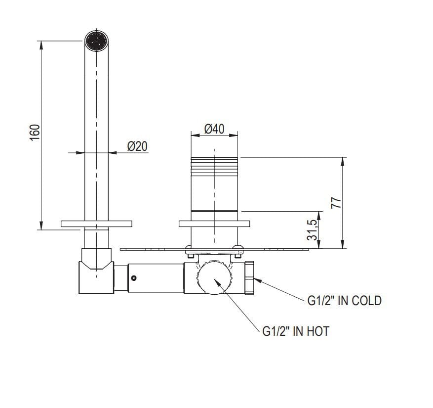 Смеситель для раковины из нержавеющей стали Tubico Loira ARCH-00135076 - Вид №1
