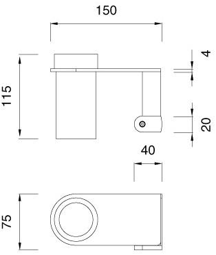 Ceadesign Полка с держателем для зубных щеток из delrin® Lutezia -accessori Ltz 109 - Вид №1