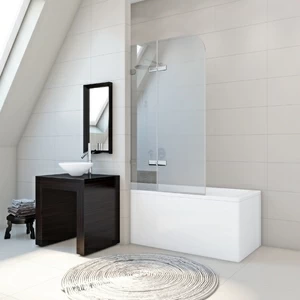 Шторка на ванну 70x160 GV-862C прозрачное стекло 6 мм GUTEWETTER TREND PEARL