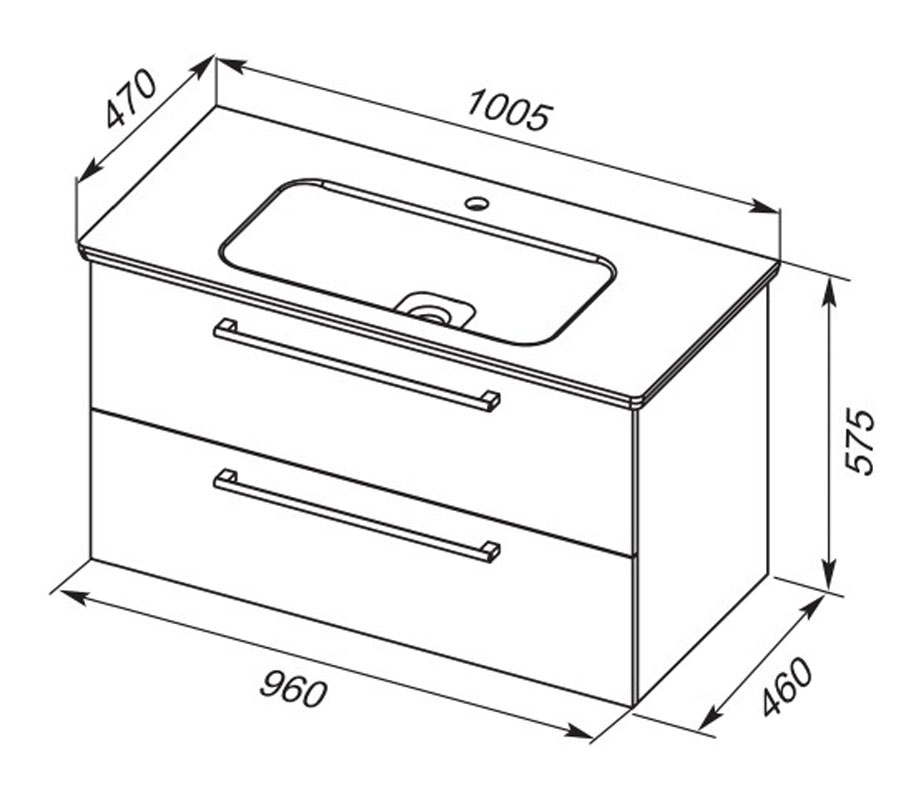 77.0106D Тумба под раковину Dreja Gio - Вид №1