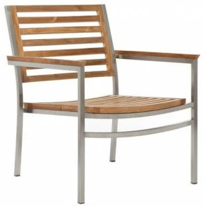 Il Giardino di Legno Штабелируемое садовое кресло из тика с подлокотниками Berbeda 5301
