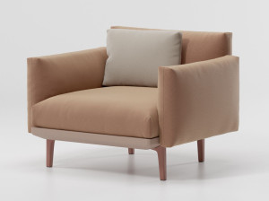 Тканевое садовое кресло с подлокотниками