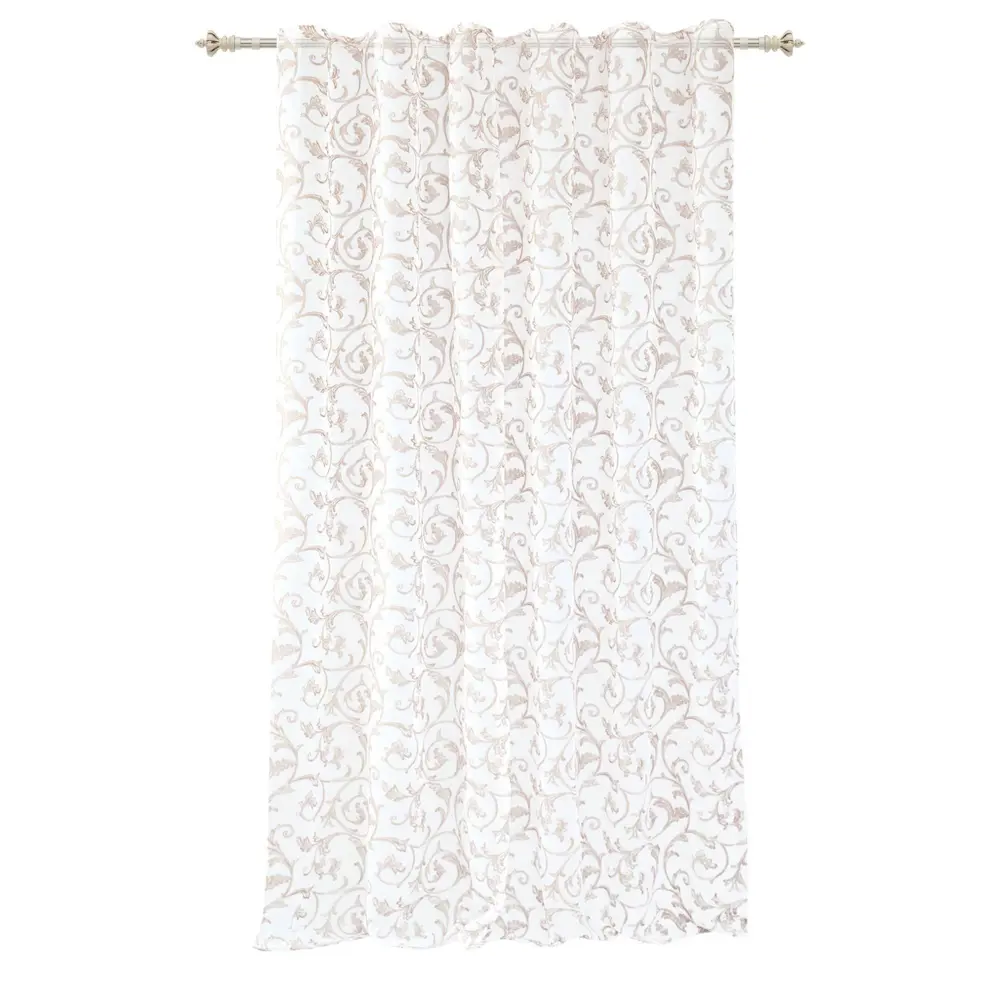 Тюль на ленте «Вензель» 250х260 см органза цвет экрю GARDEN STLM-2166321