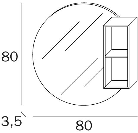 INDA® Настенное зеркало с контейнером для ванной sun-id-1454272 - Вид №3