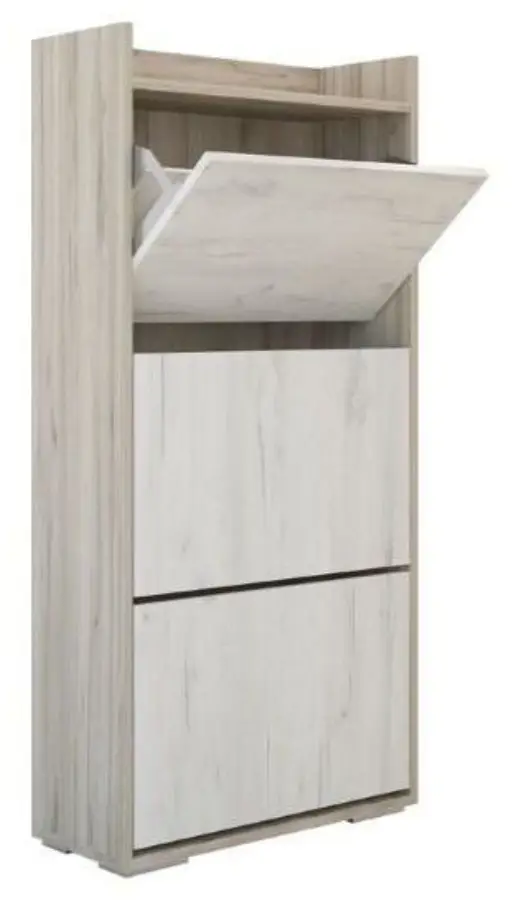 91633236 Шкаф для обуви Горизонт 60x119x25 см 3 полки ЛДСП цвет серый STLM-1081473