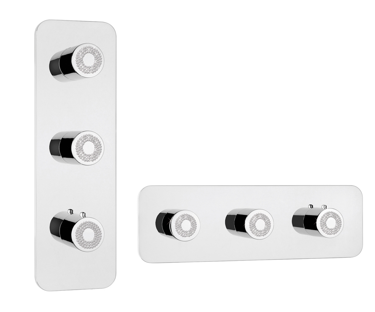 Z031204 + Z030203 000 Смеситель & запорный кран Oki 3 Outlets (with diverter) HP BOSSINI  - Вид №1