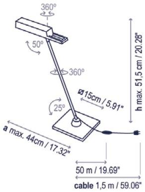 BOVER Настольная лампа регулируемая Spock sun-id-1351229 - Вид №2