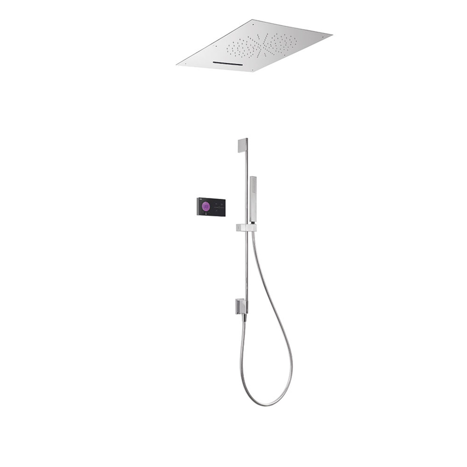 SHOWER TECHNOLOGY Kit de grifo termostático electrónico empotrado de 3 vías Shower Technology Blue Edition para ducha-09288303 TRES Electronic