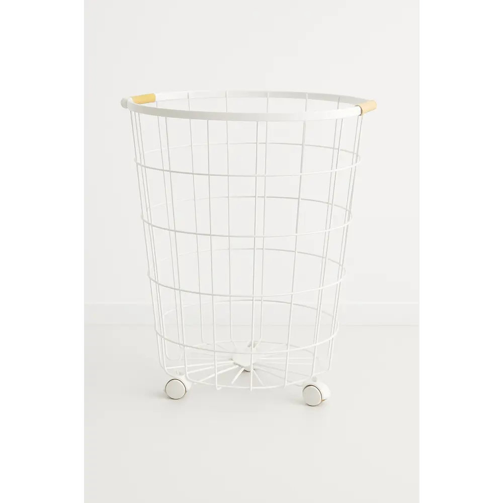 Корзина для белья Primanova Петербург 50 л круглая цвет белый STLM-2174150