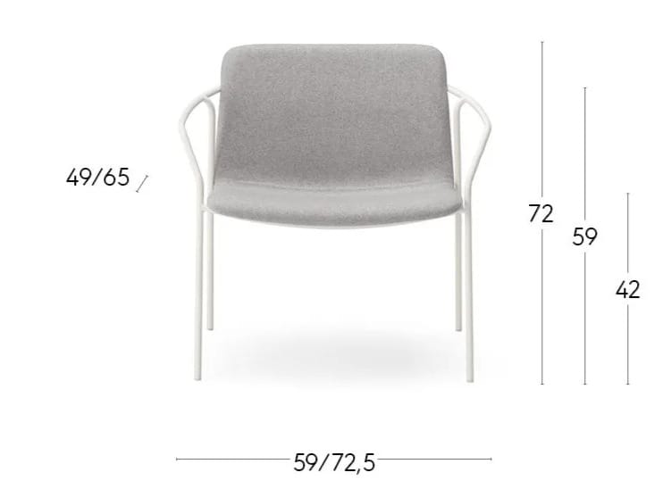 Мягкое стальное кресло с подлокотниками Billiani Sey ARCH-00099389 - Вид №3