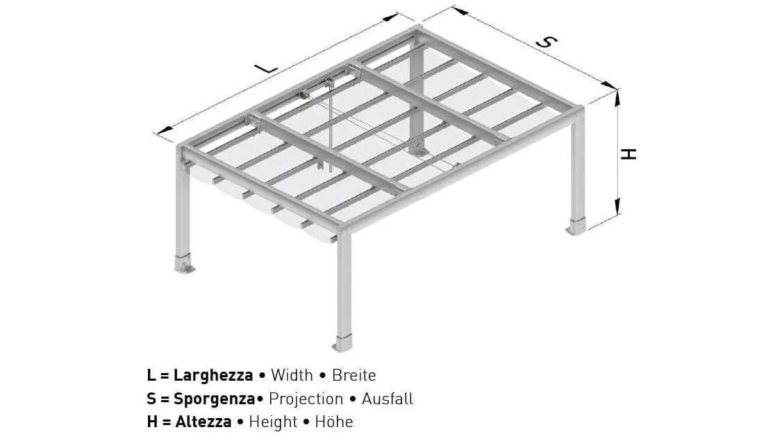 Самонесущая беседка с раздвижной крышкой Gaviota ZEN ARCH-00029448 - Вид №3