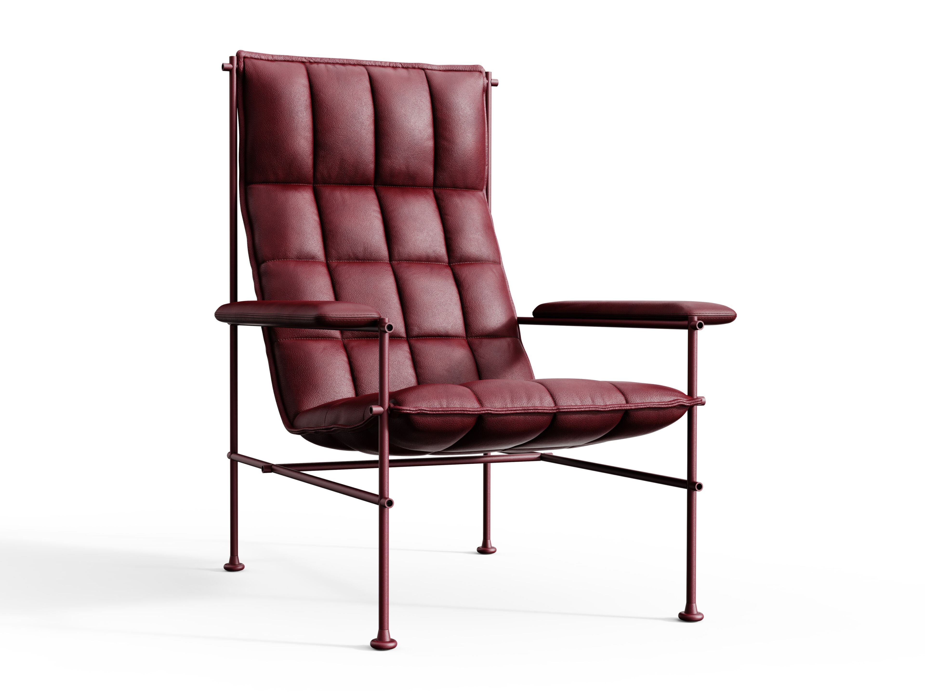 Кожаное кресло с подлокотниками Bla Station VILLHEM ARCH-00065627