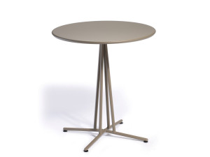 Круглый стальной стол со спицами