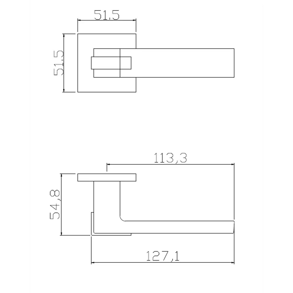 Дверные ручки Edson EDS-136B-Q2 черные для межкомнатных дверей 85170395 STLM-0895380 - Вид №4
