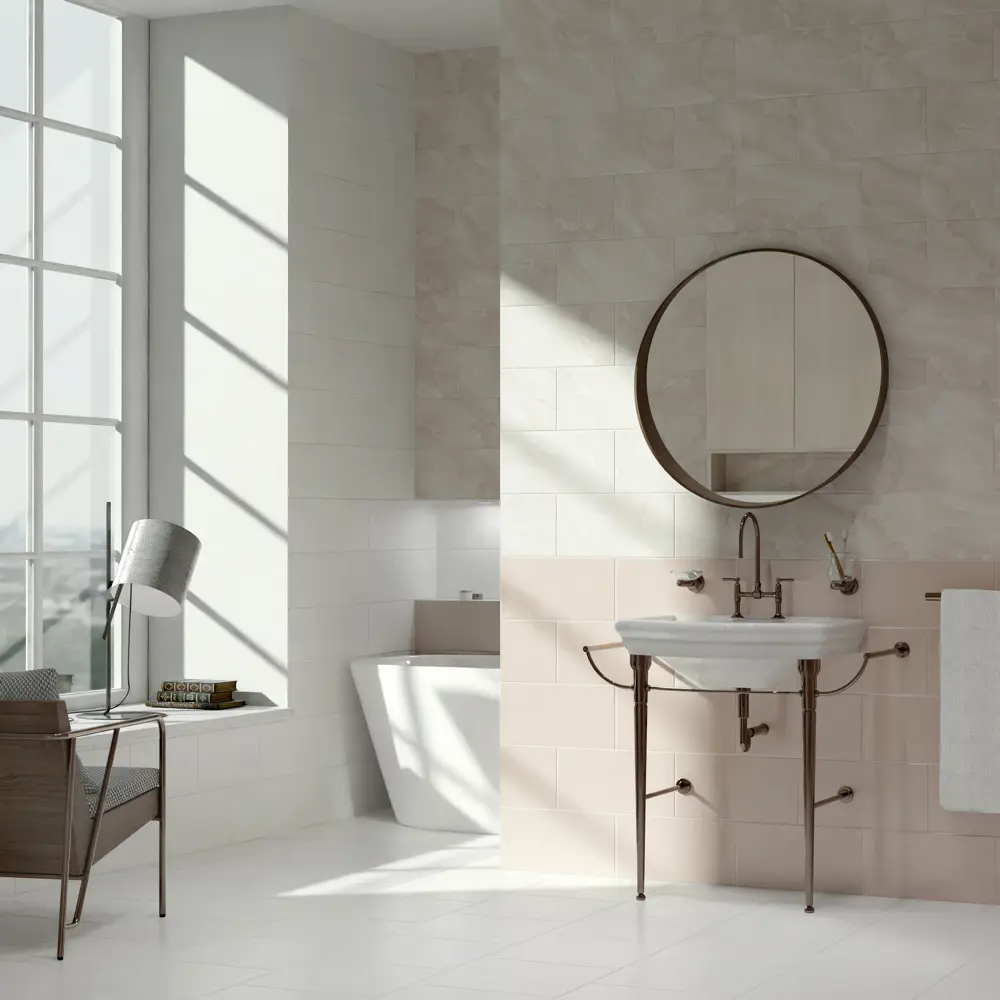 Плитка настенная Mersey Onyx A0554D14108 20x40 см 1.6 м² матовая цвет бежевый Santreyd STLM-2018893 - Вид №5