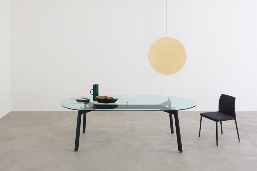 Desalto Овальный стол из стали и стекла sun-id-1491294 - Вид №4