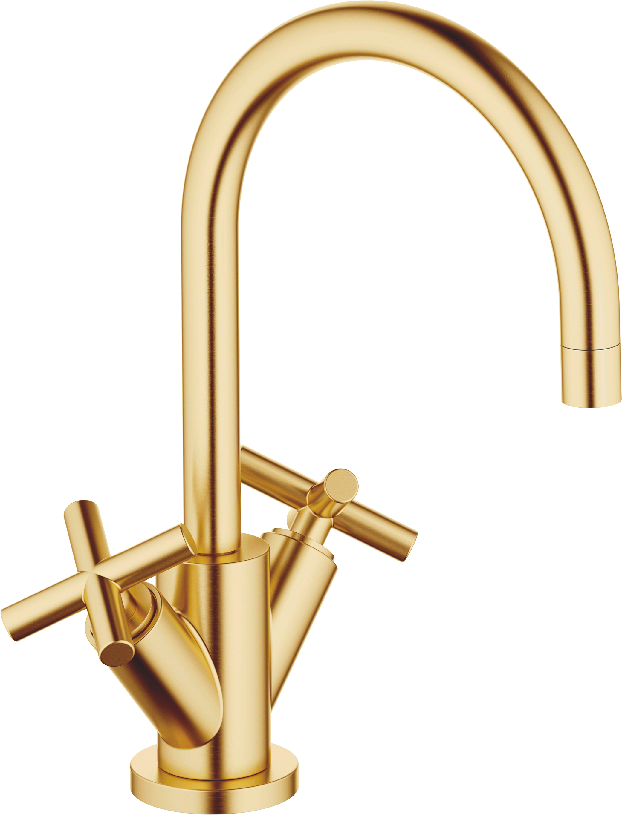 TARA Смеситель для раковины, на одно отверстие, со сливным клапаном - Brushed Durabrass (золото 23 карата) 22513892-28