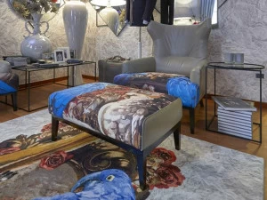 MOMENTI Прямоугольный пуф из ткани The black attitude Pn-301