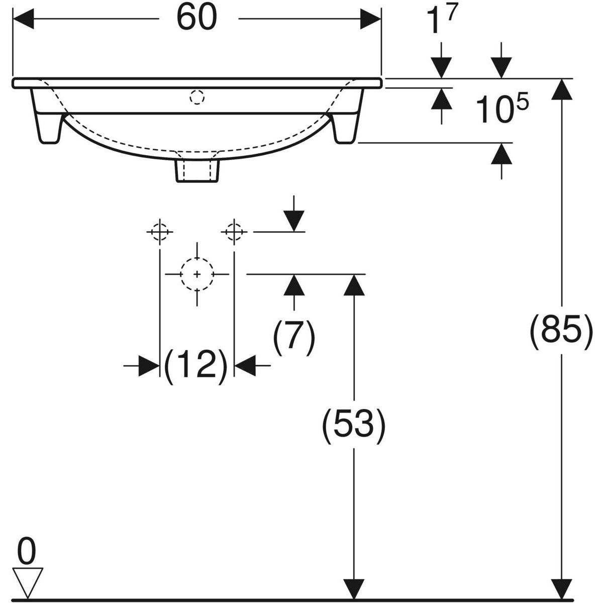 Встраиваемый умывальник с переливом Geberit площадь Сельнова ARCH-00049678 - Вид №9