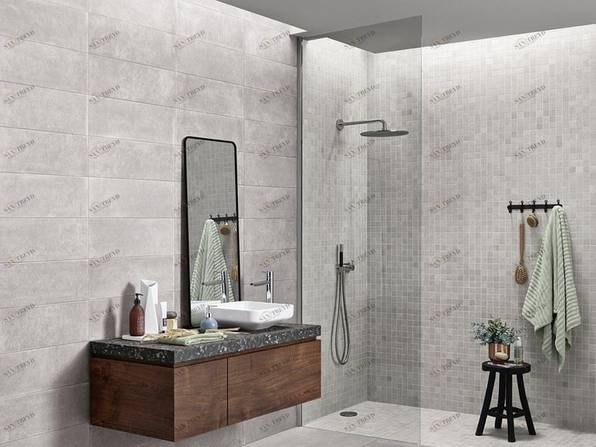 Love Tiles Белая плитка для стен с эффектом бетона Pulse sun-id-1443846