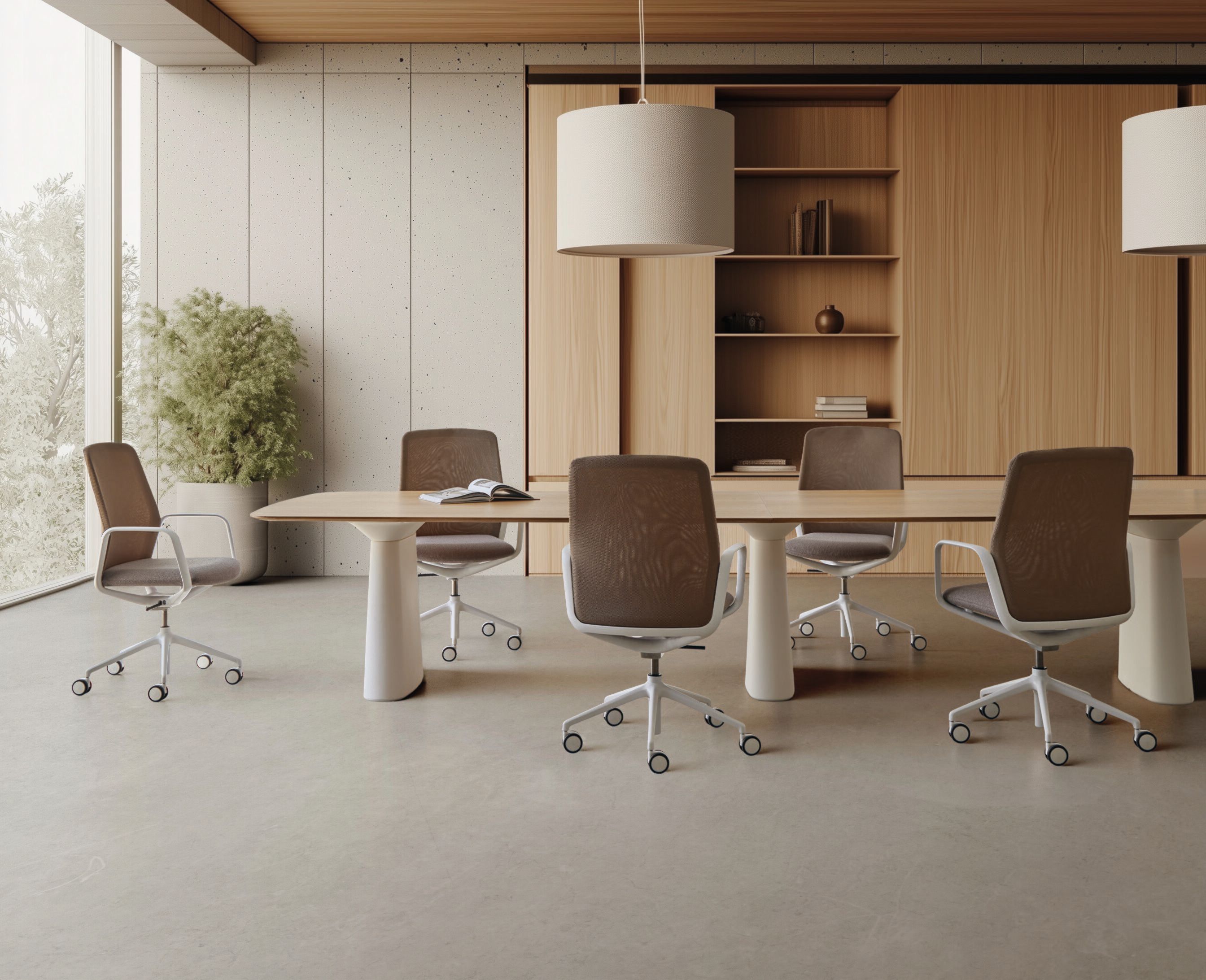 5-спицевое вращающееся офисное кресло с тканевыми колесами INCLASS Exa ARCH-00065893 - Вид №10