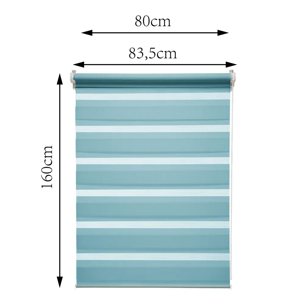 INSPIRE Peter - Рулонная штора день-ночь бирюза 80×160 см 85225664 STLM-0060098 - Вид №2