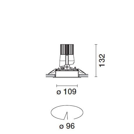 Круглый утопленный светильник для столешниц iGuzzini Reflex C. o. B ARCH-00032727 - Вид №6