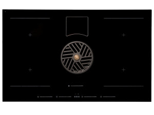 Индукционная плита из стеклокерамики со встроенной вытяжкой класса A+