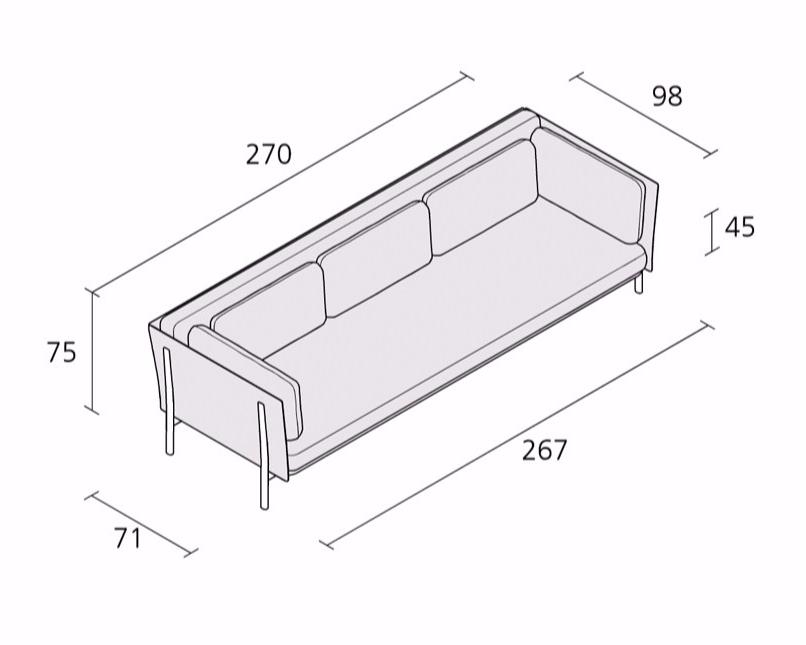 Alias 3-х местный диван Twelve sun-id-1440036 - Вид №3