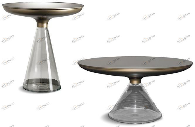 Reflex Круглый стеклянный журнальный столик Accademia sun-id-1478062