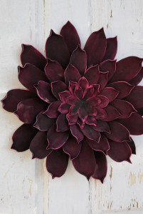 7999 490 a3 Искусственный мягкий цветок 'цветок / настенный декор', Ø 42 см, красно-черный H-andreas